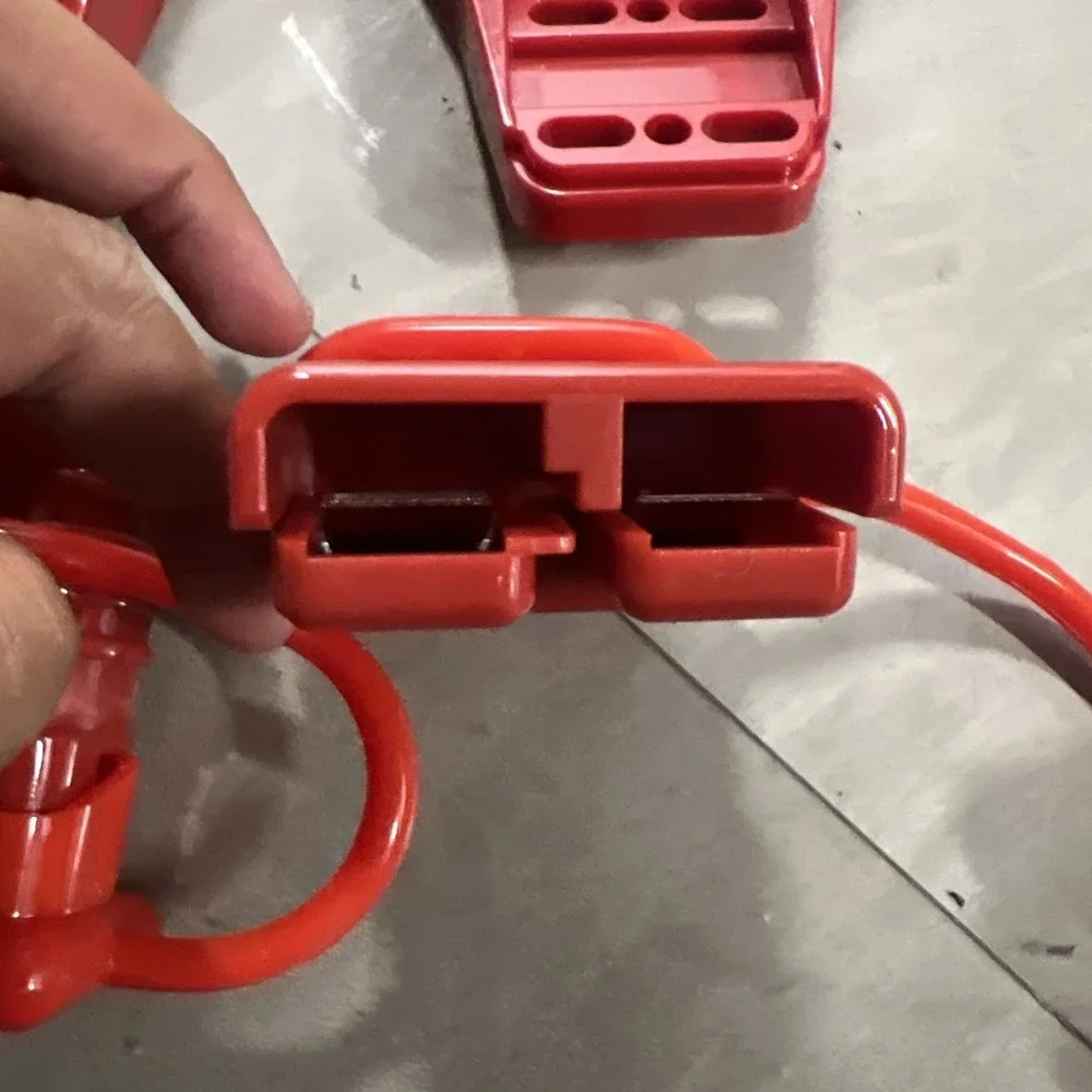 2PCS 120A Battery Cable Quick 2PCS With 2Covers and 2 Handle red